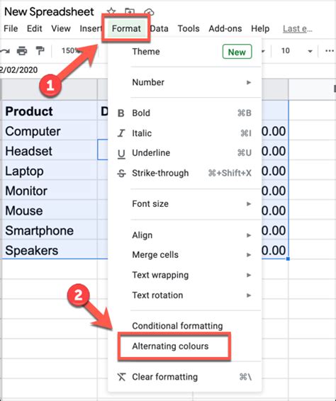 How to Alternate Row or Column Shading in Google Sheets.